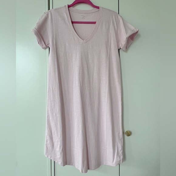 Daily Ritual Baby Pink V Neck T-Shirt Dress - Picture 1 of 4